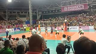 Shakeys Super League 2024 National University Lady Bulldogs VS De La Salle Lady spikers set2 [upl. by Ttehc]