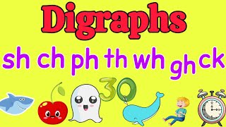 Digraph sh ch ph th wh gh ck  Compilation Video [upl. by Tnecniv]