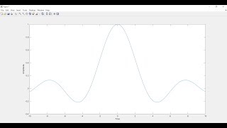 Sinc function in MATLAB [upl. by Aihseyt]