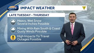 Plowable snow possible in parts of New Hampshire from upcoming storm wintry mix rain likely [upl. by Asseral]