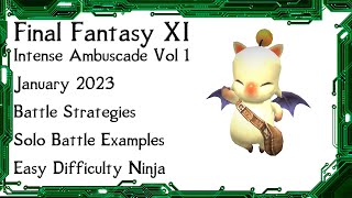 FFXI  Intense Ambuscade Vol One January 2023 Battle Strategy Easy Ninja Solo Battle Example [upl. by Rutan510]