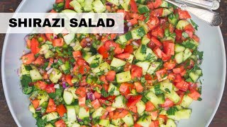 Shirazi Salad Recipe  Persian Cucumber Tomato Salad Easy Salad Recipe [upl. by Pentheam]