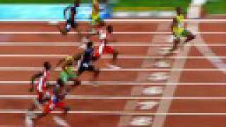 Usain Bolt  World Record Beijing  Gold 100m sprint 968 [upl. by Nirrok]