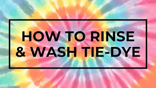 How to rinse and wash tiedye  QUICK and EASY method for colourfast dyes [upl. by Mccord]