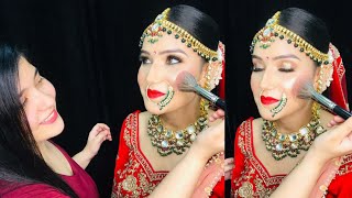 INDIAN BRIDAL MAKEUP  STEP BY STEP  with product details  How to correct makeup mistakes [upl. by Essile]