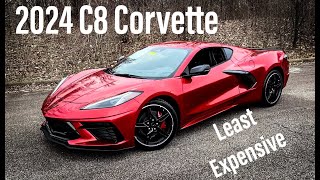 2024 Corvette C8  LEAST EXPENSIVE C8  Review and Walk Around [upl. by Nessej260]