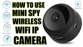 How to use Mini Spy IP Camera Wireless WiFi HD 1080P Hidden Home Security Night [upl. by Atinyl]