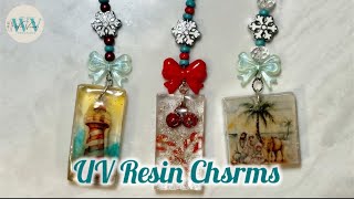 How to make UV Resin Christmas charms [upl. by Analem]