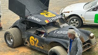 Waihi Beach Dirt Track Club 2nd points meeting dirt track car racing 10112024 [upl. by Lessard321]