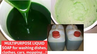 How to make Multipurpose Dish washing Liquid Soap at Home HOMEMADE Liquid Soap recipe soapmaking [upl. by Enneirb917]