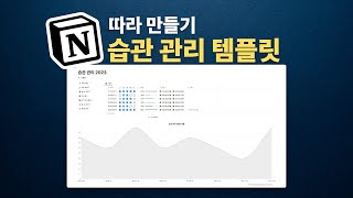 노션 입문 그래프를 첨가한 노션으로 나만의 습관 관리 템플릿 만들기  데일리리포트 투두리스트 시간관리법 [upl. by Kelcie236]