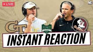 No 10 FSU Football vs Georgia Tech Instant Reaction [upl. by Lorelie]