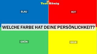 PERSÖNLICHKEITSTEST WELCHE FARBE HAT DEINE PERSÖNLICHKEIT [upl. by Ycak798]