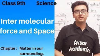 Class 9 Science I Intermolecular force and space I Matter in our surrounding I [upl. by Maryanna957]