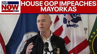 Alejandro Mayorkas impeached by House GOP over border crisis final vote 214213  LiveNOW from FOX [upl. by Conchita]