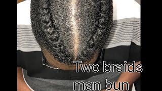 Two Braids Men Tutorial [upl. by Laaspere]