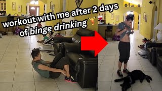 WORKOUT WITH ME MY 2 KIDS AND 2 DOGS 👩‍👧‍👦🐶🐴 Working out after 2 days of binge drinking 🍷🏋️ [upl. by Tray300]