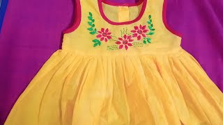 Hand Embroidery baby dress design ❤ Nasima Handicraft design [upl. by Aduh]