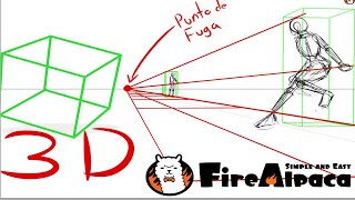 Cómo dibujar en PERSPECTIVA 3D con FIRE ALPACA [upl. by Mintz901]