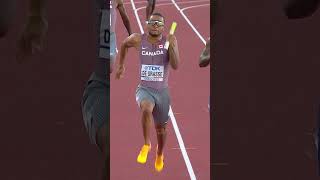 Its been 2 years already ‼️ De Grasse leads Canada to 4x100m gold 🔥 worldathleticschamps canada [upl. by Harmonie49]