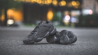 Adidas Yeezy 500 quotUtility Blackquot Unboxing amp OnFeet [upl. by Atiuqcir]