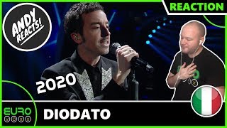 ITALY EUROVISION 2020 REACTION Diodato  Fai Rumore Sanremo 2020 Winner Reaction  ANDY REACTS [upl. by Eirffej95]