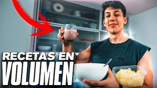 3 RECETAS para AUMENTAR MASA MUSCULAR  mis favoritas en volumen [upl. by Rollie]