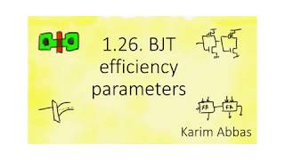 126 BJT efficiency parameters [upl. by Eillor]