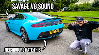 I STRAIGHT PIPED MY ASTON MARTIN V8 VANTAGE [upl. by Edyak]