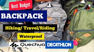 Best Budget Backpack Travel amp Riding Quechua Backpack  Decathlon Backpack  Hiking NH 500 backpack [upl. by Rutra716]