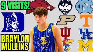 Braylon Mullins Recruit Update Duke and Arkansas offer has 9 official visits set [upl. by Galloway896]