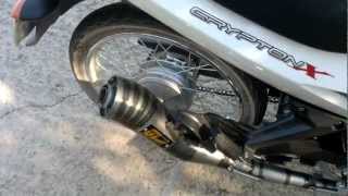 Yamaha crypton X exhaust GL racing [upl. by Juta]