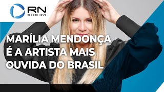 Marília Mendonça é a artista mais ouvida no Brasil [upl. by Eetsirk]