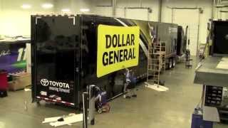 NASCAR Hauler 6 Hour Wrap in 1 Minute  Time Lapse [upl. by Purvis791]