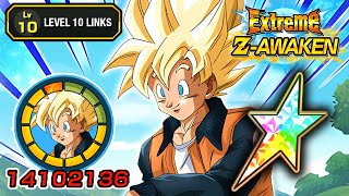 100 EZA AGL SSJ JACKET GOKU LEVEL 10 LINKS  STICKER EFFECT Dragon Ball Z Dokkan Battle [upl. by Joachim228]