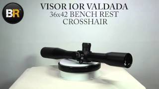 VISOR IOR VALDADA 36x42 BENCH REST CROSSHAIR  BlackRecon [upl. by Leerzej]