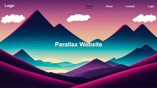 Parallax scrolling website using Html amp Css amp Js  How to create a website using Js [upl. by Adnama]