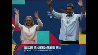 Maduro clausura el Congreso Mundial Antifascista 23 de noviembre de 2024 [upl. by Barbey]