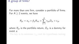 Event Studies  Regression [upl. by Ameluz]