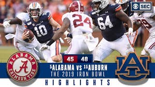 5 Alabama vs 15 Auburn Highlights Bama suffers HUGE loss in a wild 2019 Iron Bowl  CBS Sports [upl. by Gile712]