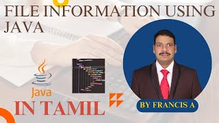 file information using java  in Tamil  Computer 360 FRANCISA [upl. by Yerfoeg]