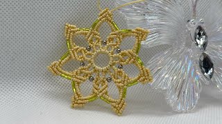 DIY Christmas 🎄 Ornament  How to make a Christmas Star Ornament  christmas ornaments macrame [upl. by Belcher]