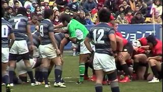 20111225 第48回ラグビー大学選手権２回戦 帝京大学対同志社大学 [upl. by Ettenwahs]