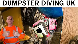 DUMPSTER DIVING UK  MASSIVE APPLE EWASTE SCORE [upl. by Fianna149]