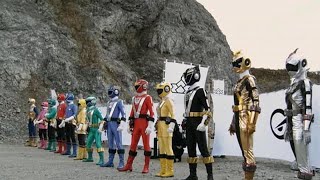 Shinkenger Vs Goonger Henshin amp Roll Call [upl. by Syla]