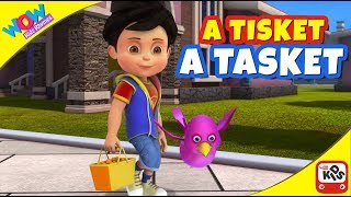 A Tisket A Tasket  Popular Nursery Rhymes  Vir  Wow Kidz Rhymes [upl. by Anavlis]