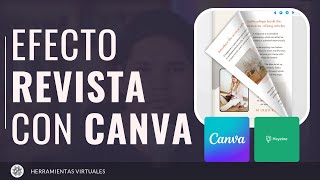 Como hacer el efecto revista en CANVA  Efecto pasar páginas [upl. by Rabjohn]