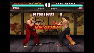 Tekken 3 PS1 Time Attack Mode  Paul [upl. by Ylrebme]