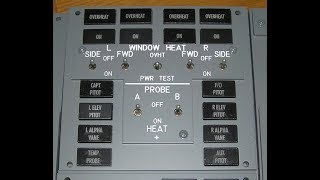 Panel de calefacción de ventanas B737  B737 window heating panel [upl. by Favin]