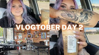 VLOGTOBER DAY 2 COME GET A TATTOO WITH ME  MINI TATTOO TOUR  2024 [upl. by Kissner]